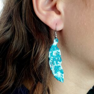 Boucles d&rsquo;oreilles brodées